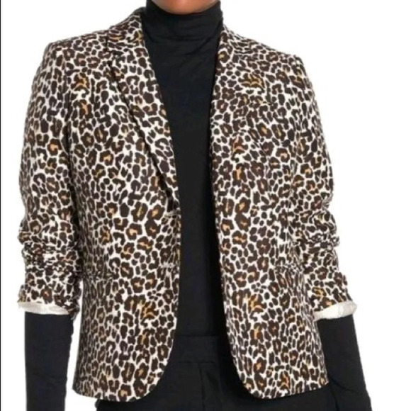 J.Crew Schoolboy Blazer Jacket in Snowcat Leopard Print NWOT size XS - Picture 7 of 8